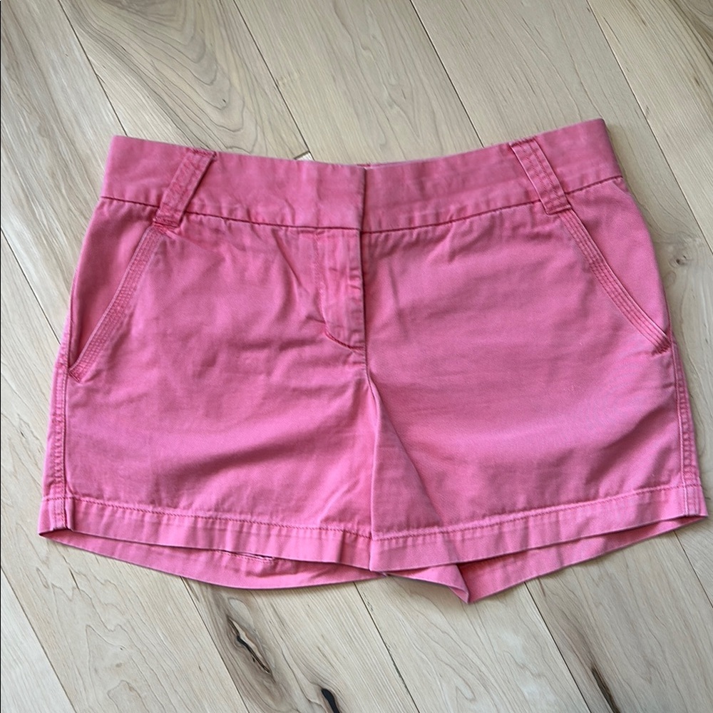 Pink J Crew Chino Shorts